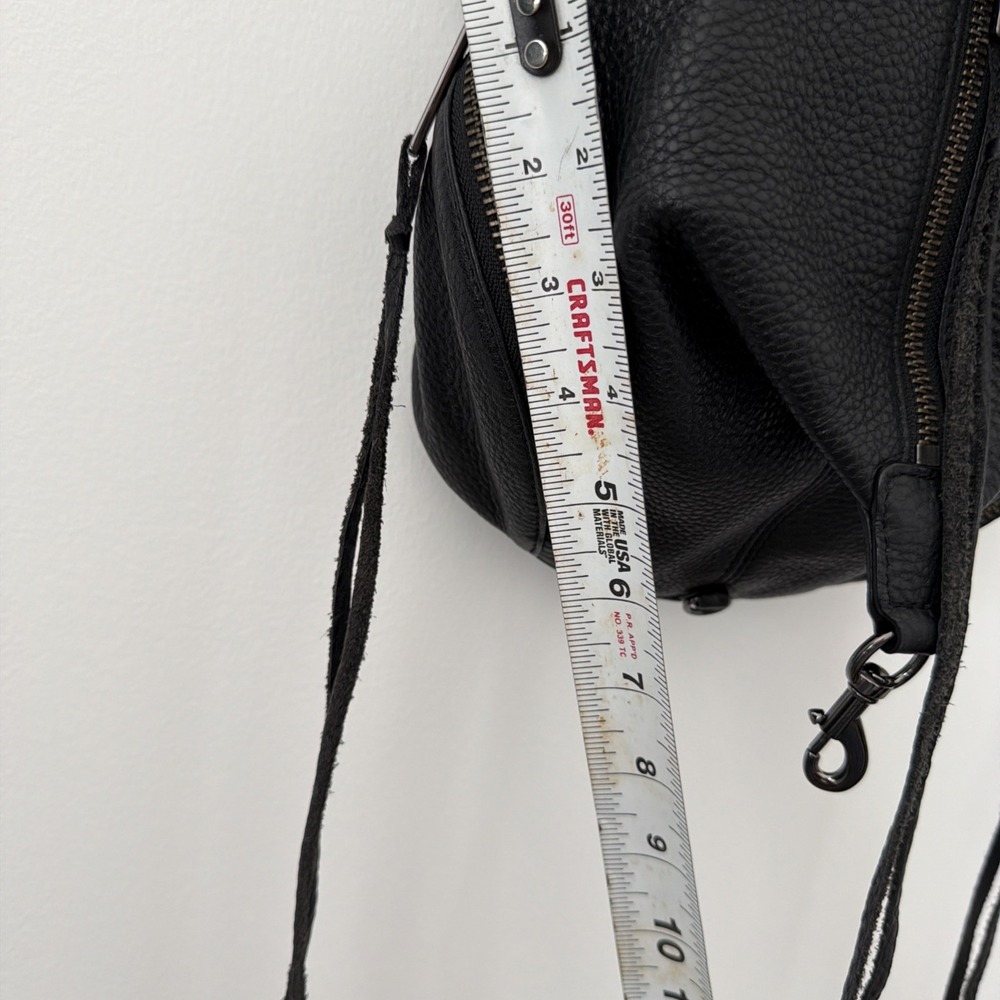 Rebecca Minkoff Julian Backpack Women Medium Black NWOT Pebbled Leather Tassel - Picture 9 of 11